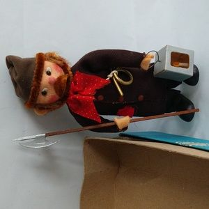 Souvenir Fabric Doll Vintage Cold War Era Berliner Night Watchman 7"